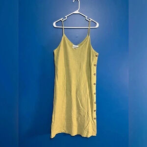 Urban outfitters green dress buttons on side